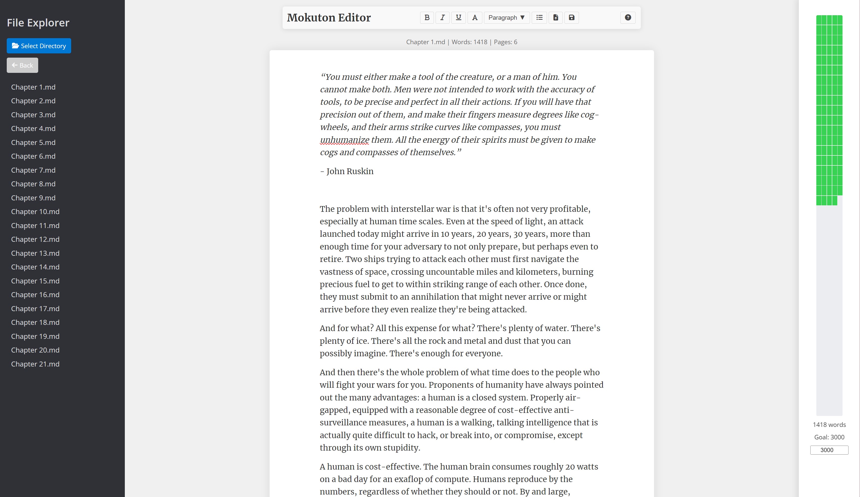 Mokuton — light mode